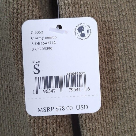 NWT Free People Mikah Layering Thermal Cuff / Army Combo Long Sleeve Top… - Picture 5 of 8